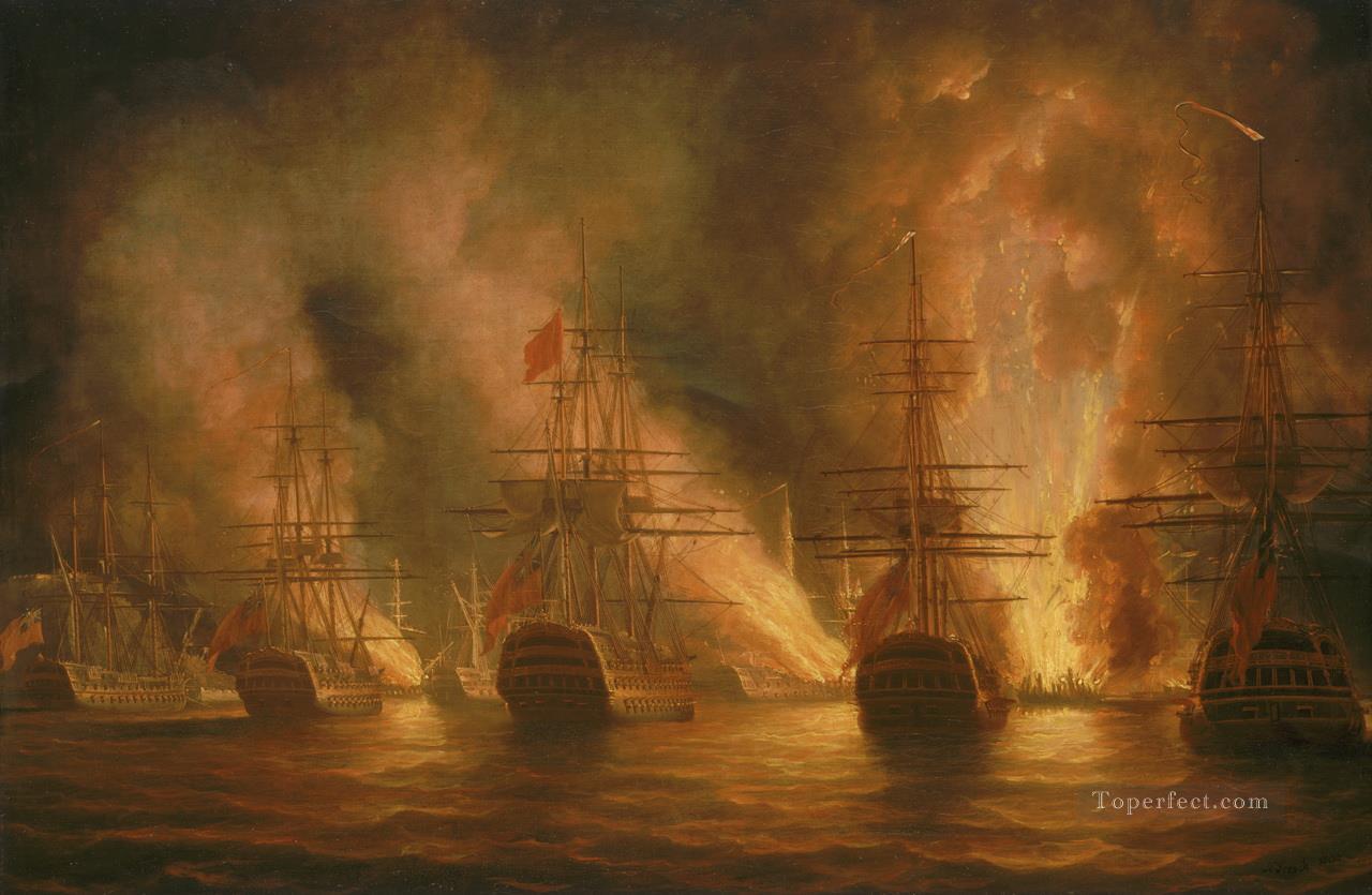 Trinidad 1797 Naval Battles Oil Paintings